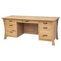 Brookstone White Oak Wood Flat Wall Desk | DS