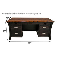 Brookstone Oak Wood Flat Wall Desk | ASB