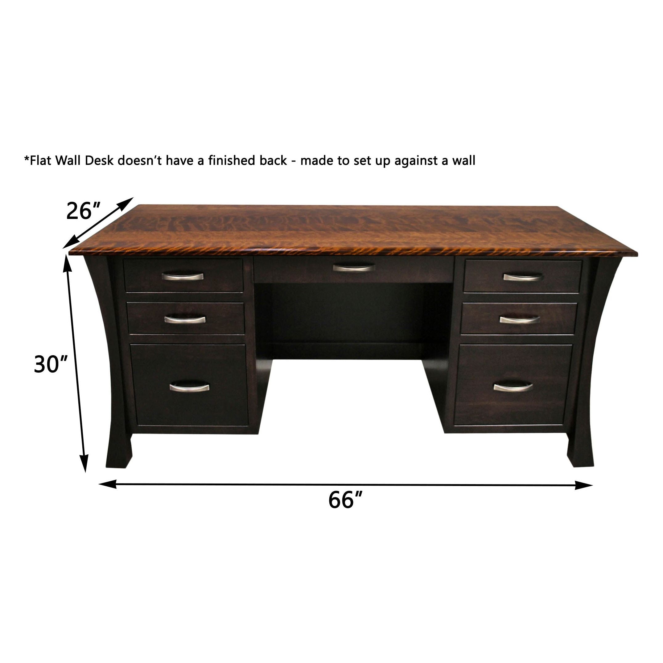 Brookstone Oak Wood Flat Wall Desk | ASB