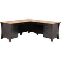 Brookstone Black & Wood L Desk | M-EB&W-NAT