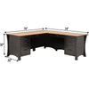 Brookstone Walnut Wood L Desk | NAT