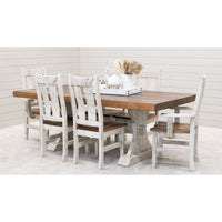 Timbercraft Reclaimed White & Wood Side Dining Chair