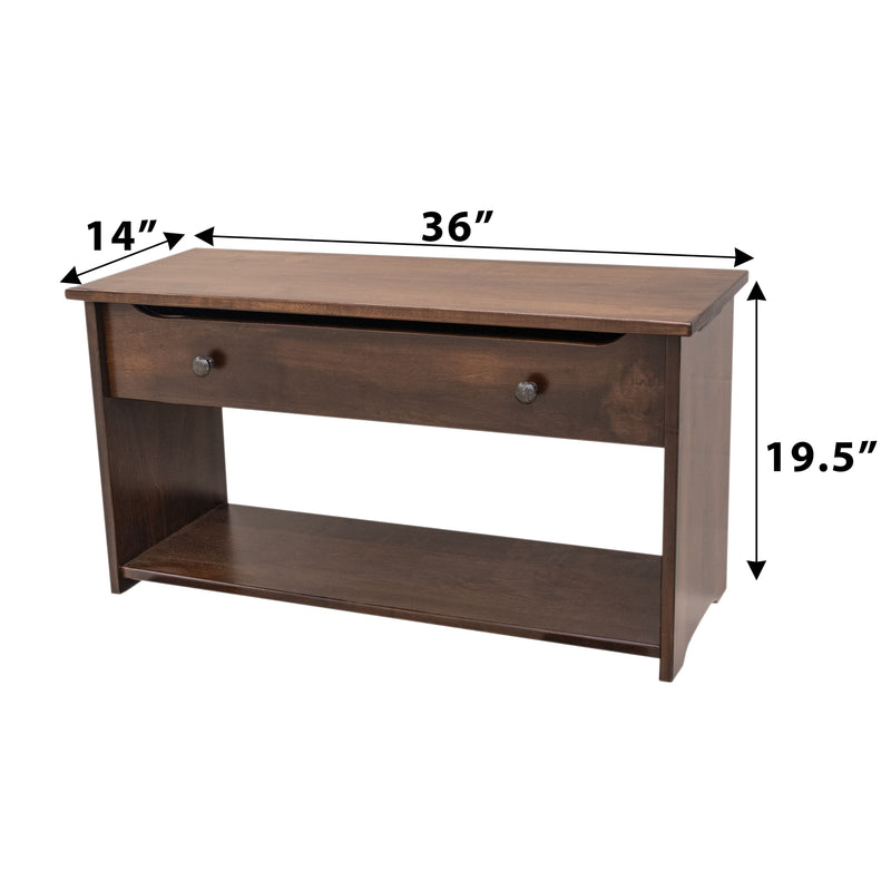 Small Amish Maple Entry Bench | BV