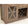 Modern Farmhouse White Oak Wood Wine Buffet with Hutch Topper | GW&SB