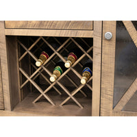 Modern Farmhouse Maple Wood Wine Buffet with Hutch Topper | CS&DCD