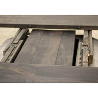 Amish Round Farmhouse White & Wood Extending Dining Table | M-AV&GS