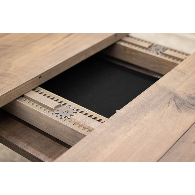 Amish Round Farmhouse Maple Wood Extending Dining Table | DCD