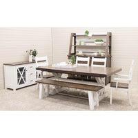 Cambridge 60" White & Wood TV Console | M-GW&RWO-SB