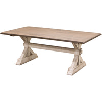 Farmhouse White & Wood Dining Table | M-CS&DCD