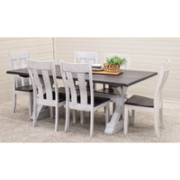 Farmhouse White & Wood Dining Table | M-AV&GS