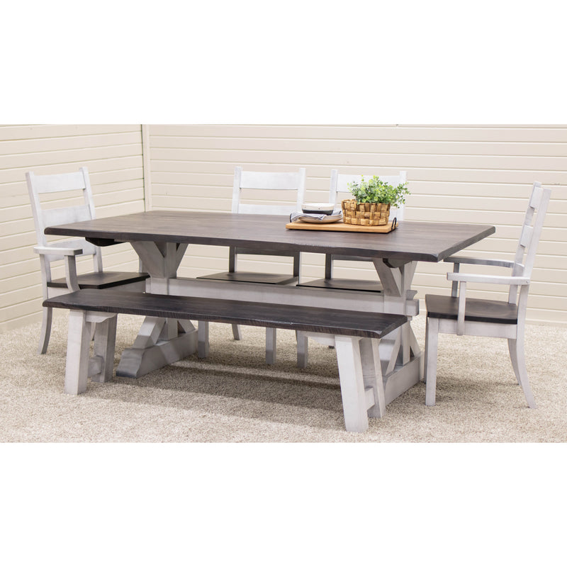Farmhouse White & Wood Dining Table | M-AV&GS