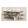 Farmhouse White & Wood Dining Bench | M-GW&RWO-SB