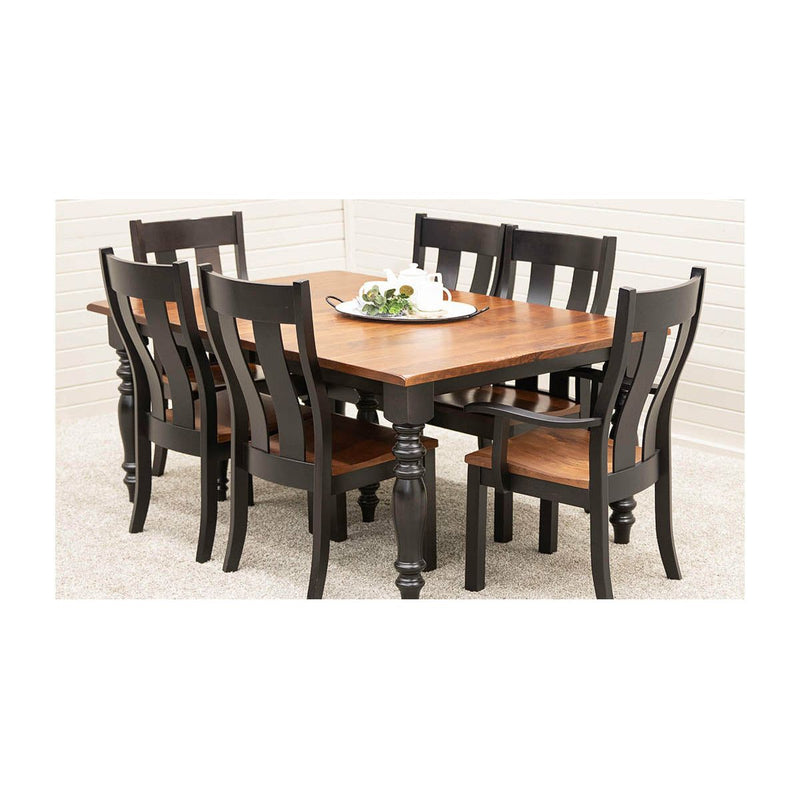 Springdale Farm Leg Black & Wood Extending Dining Table | M-EB&C-MC