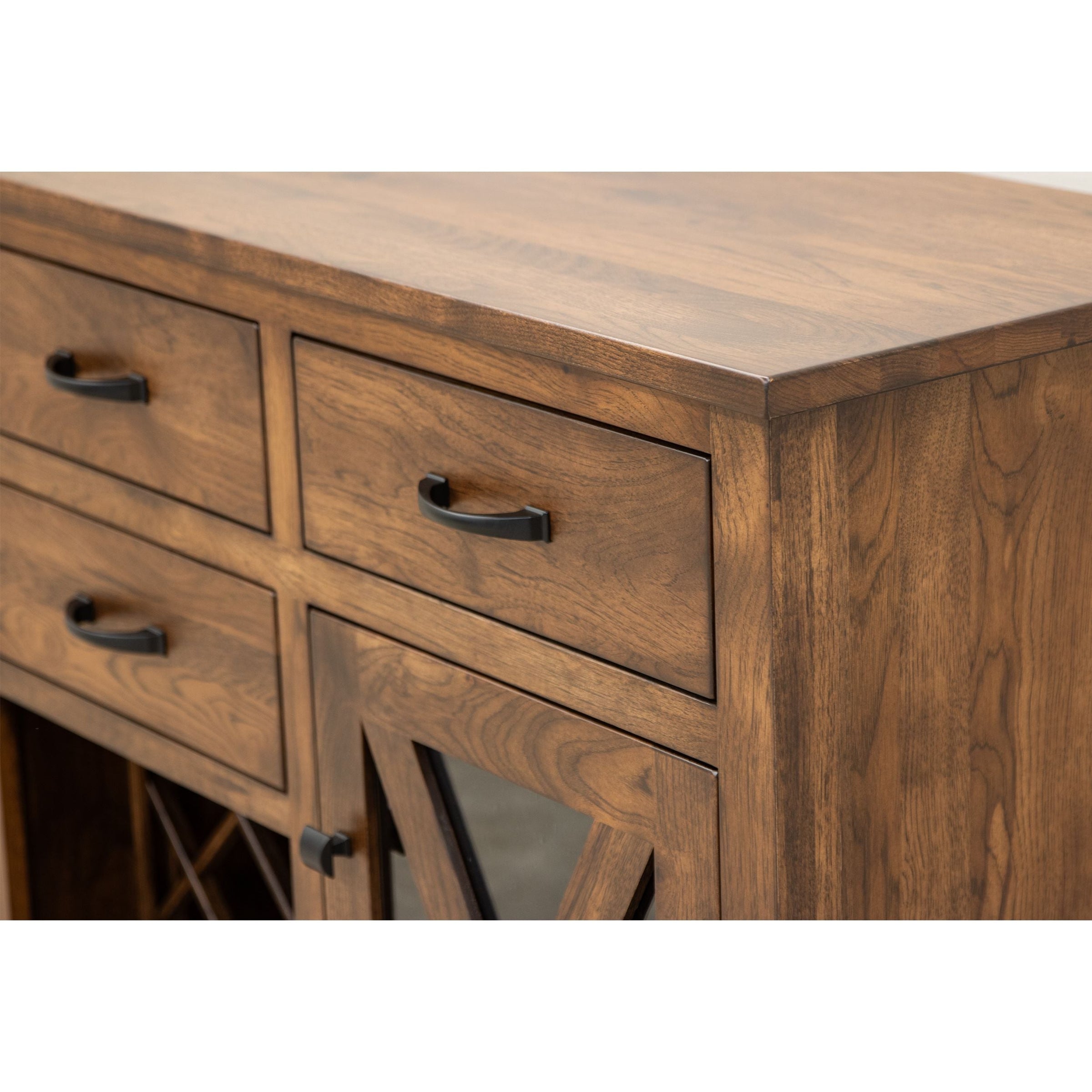 Modern Farmhouse Hickory Wood Wine Buffet | BV