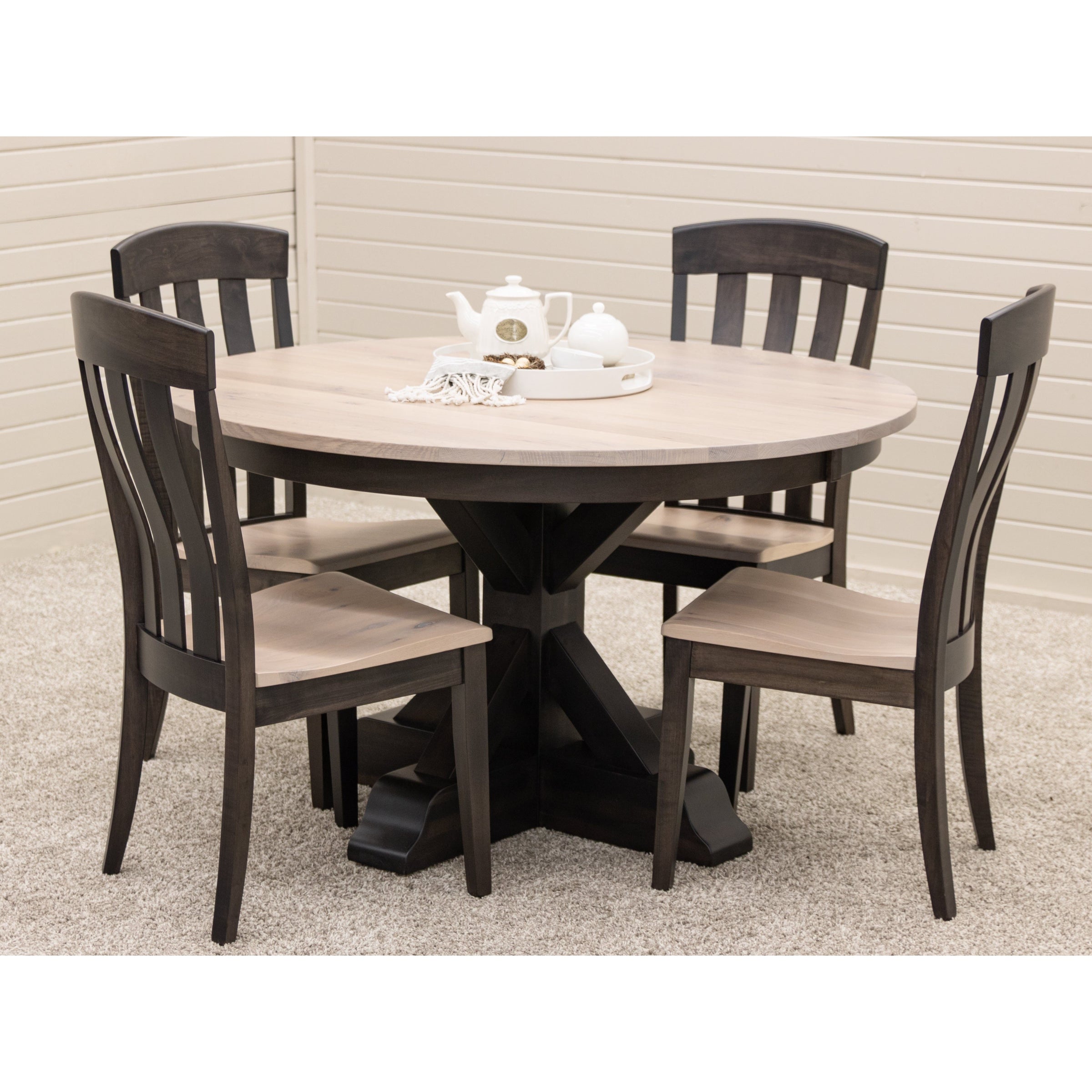 Orchid Black & Wood Side Dining Chair | M-DK&RWO-SW