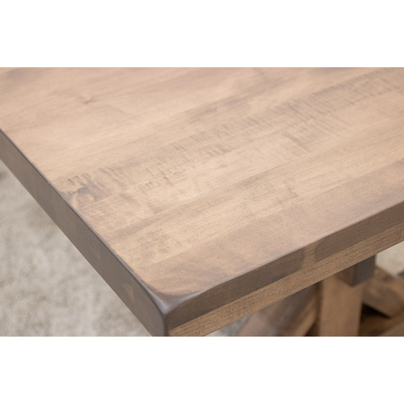 Farmhouse Maple Wood Extending Dining Table with Built-Down Top | WB