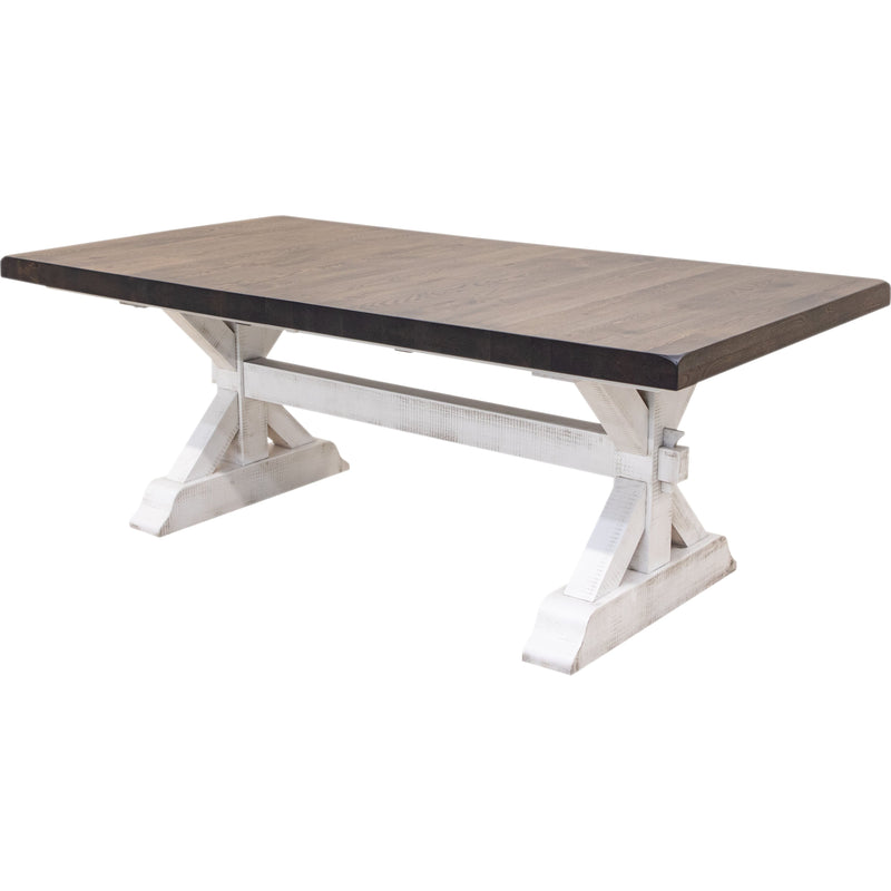Farmhouse Large Extending White Oak Dining Table | M-GW&RWO-SB