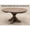Amish Round Farmhouse Maple Wood Extending Dining Table | DCD