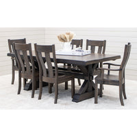 Farmhouse White Oak Wood Extending Dining Table with Built-Down Top | SB