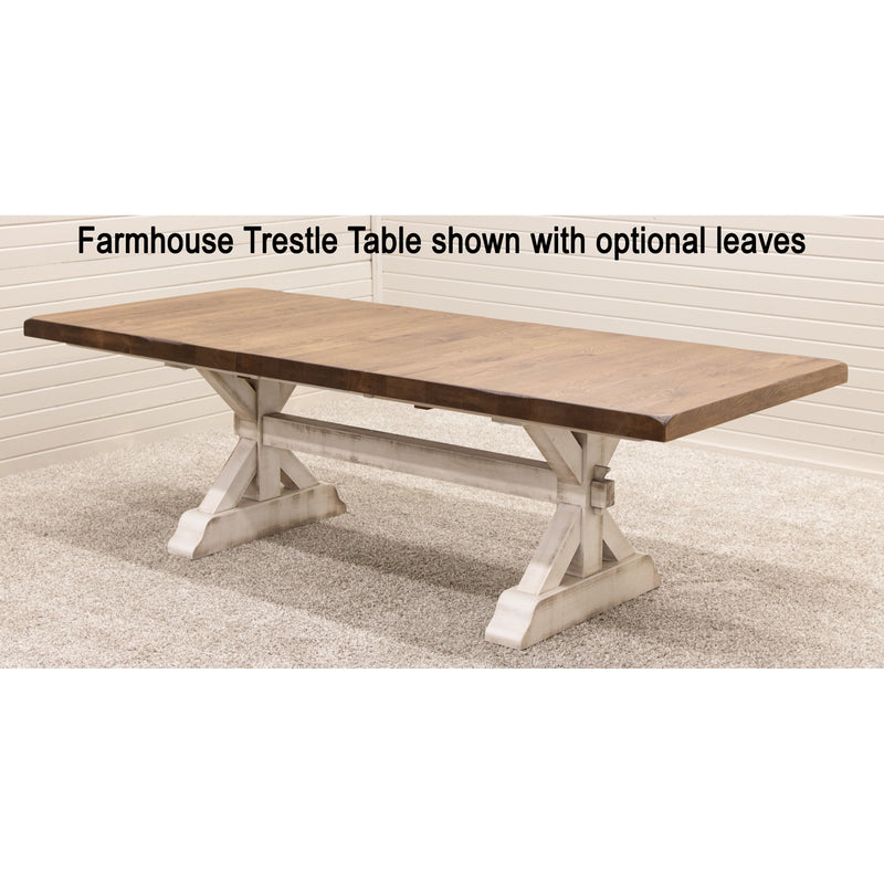 Farmhouse Hickory Wood Extending Dining Table with Built-Down Top | WB