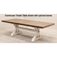 Farmhouse Walnut Wood Extending Dining Table with Built-Down Top | NAT