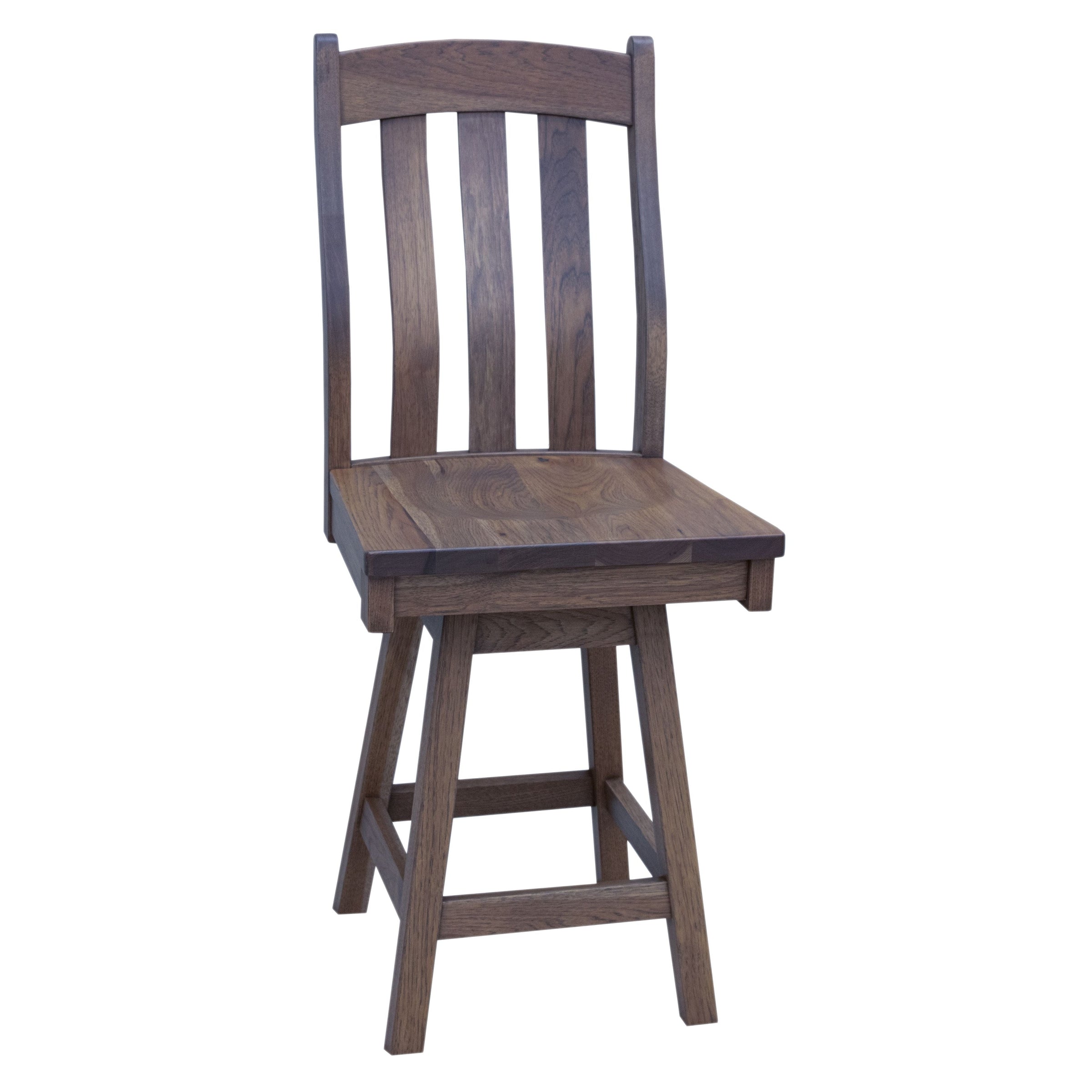 Florence Hickory Wood 24" Swivel Bar Stool | GS