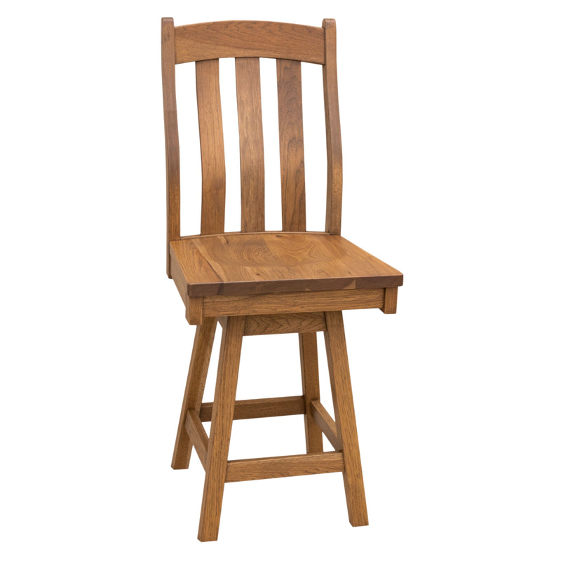 Florence Hickory Wood 24" Swivel Bar Stool | HC