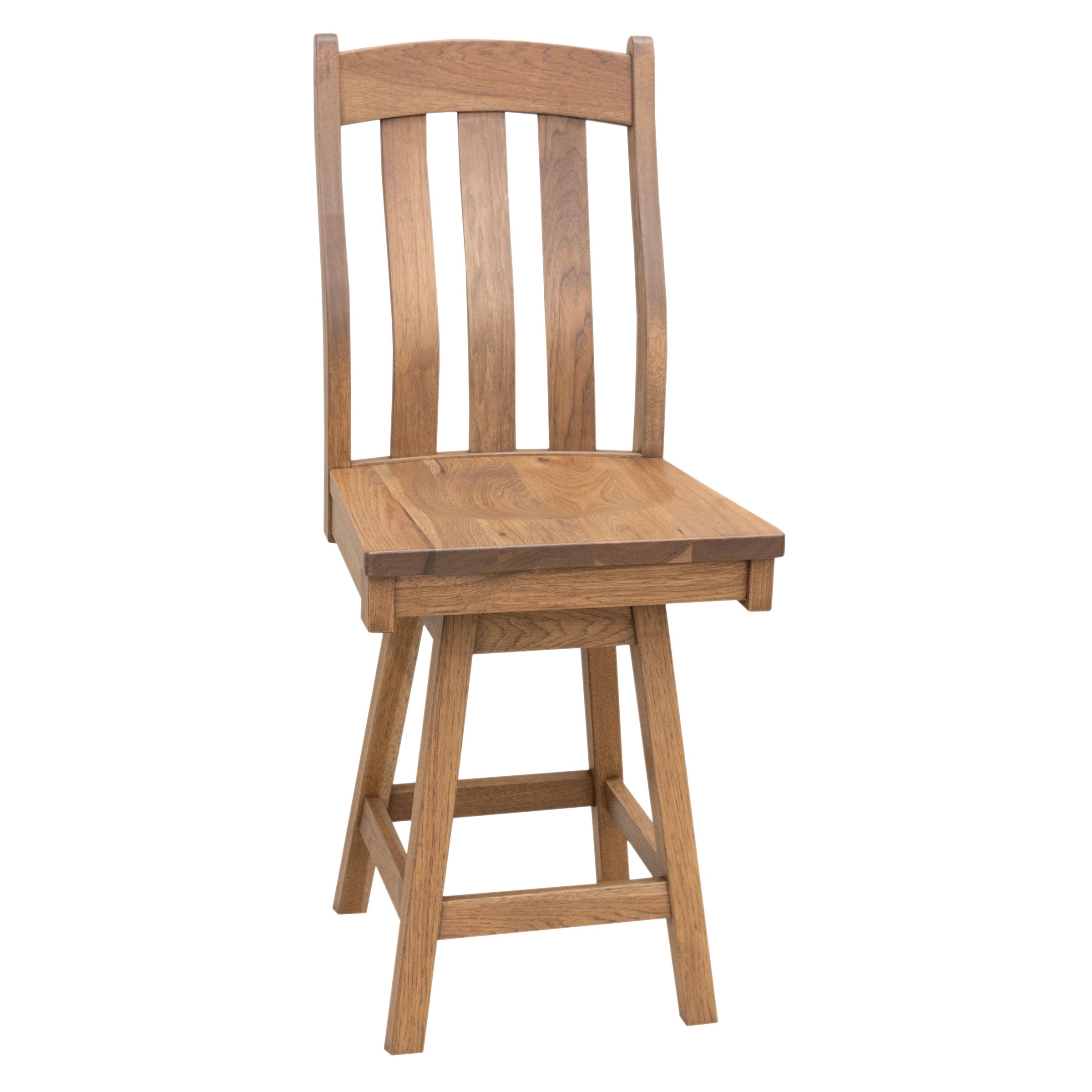 Florence Hickory Wood 24" Swivel Bar Stool | WB