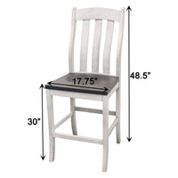 Florence White & Wood 24" Stationary Bar Stool | M-AV&GS