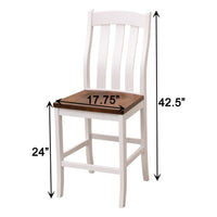 Florence White & Wood 24" Stationary Bar Stool | M-DW&E-MC