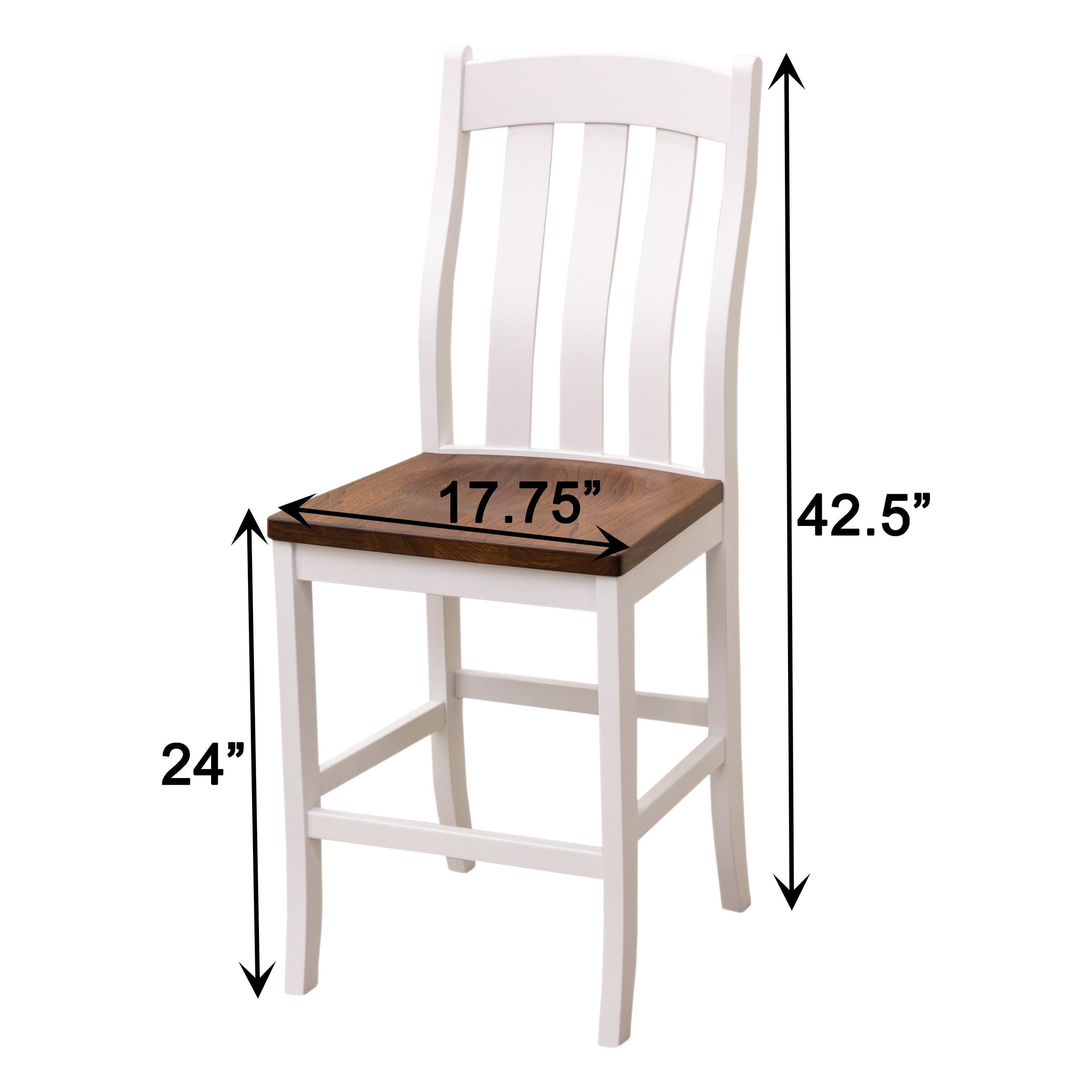 Florence White & Wood 24" Stationary Bar Stool | M-DW&E-MC