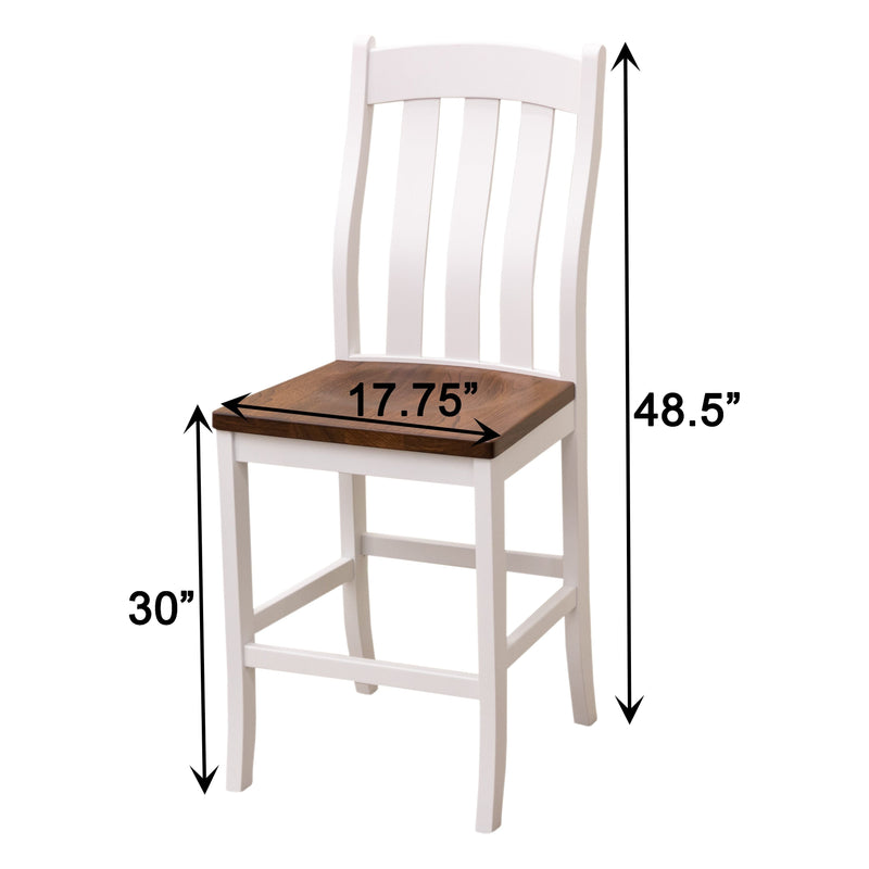Florence White & Wood 24" Stationary Bar Stool | M-DW&E-MC