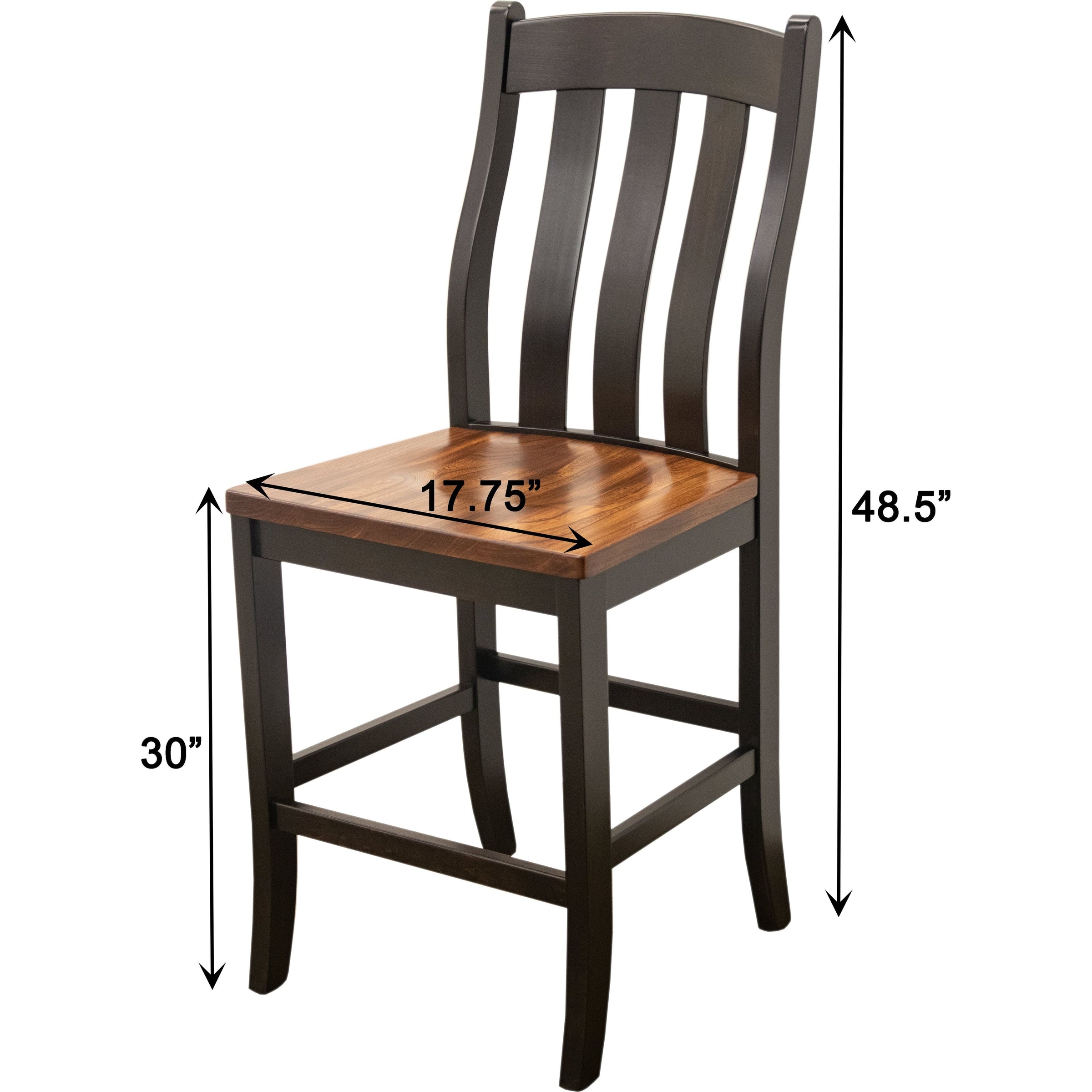 Florence Oak Wood 24" Stationary Bar Stool | FW