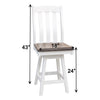 Florence White & Wood 24" Swivel Bar Stool | M-DW&RWO-GRB