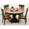 Galaxy Round Black & Cherry Pedestal Dining Table | M-EB&C-MC
