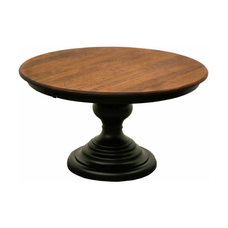 Galaxy Round Black & Cherry Pedestal Dining Table | M-EB&C-MC