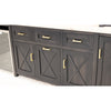 Grove City Black & Wood Wine Cabinet with Fridge | M-DK&RH-SW