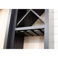 Grove City Black & Wood Wine Cabinet with Fridge | M-DK&RH-SW