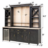 Grove City Black & Wood Wine Cabinet with Fridge | M-DK&RH-SW