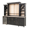 Grove City Black & Wood Wine Cabinet with Fridge | M-DK&RH-SW