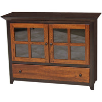 Standard Mission Grid Black & Wood Cabinet | M-EB&E-MC