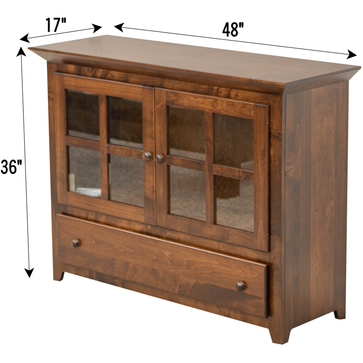 Standard Mission Grid Maple Wood Cabinet | ASB