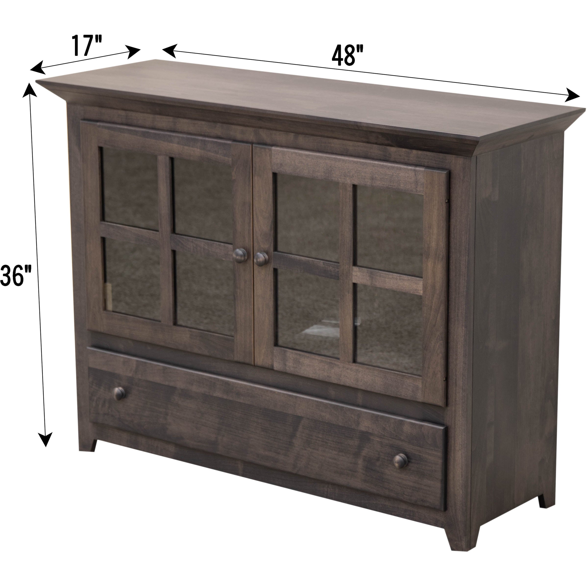 Standard Mission Grid Walnut Wood Cabinet | NAT