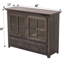 Standard Mission Grid Quarter Sawn White Oak Wood Cabinet | MC