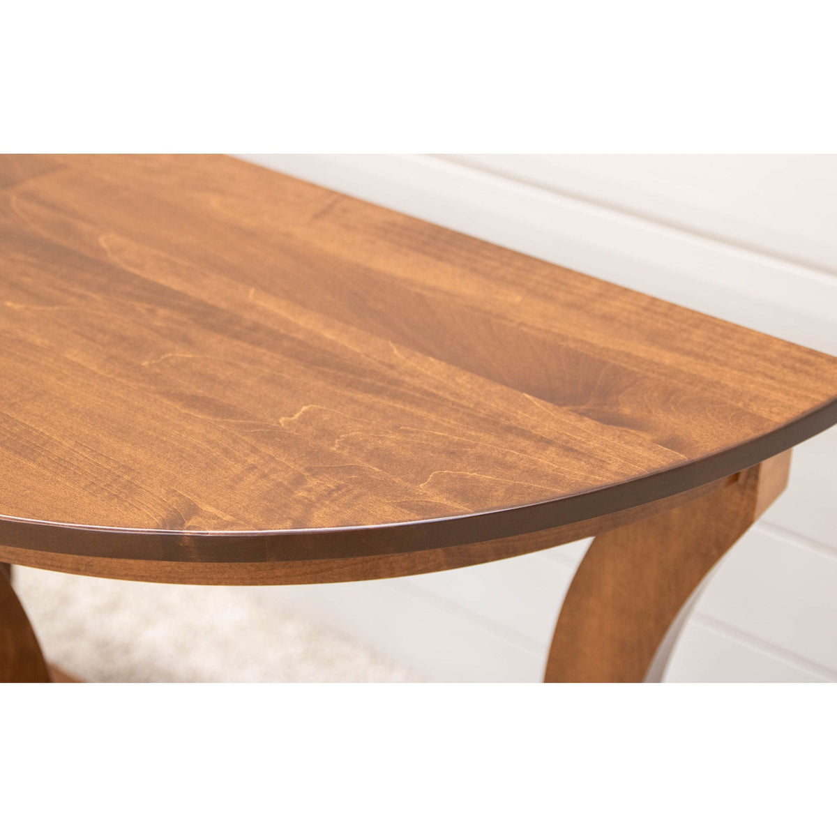 Amish Half Moon Maple Wood Foyer Table | BOS