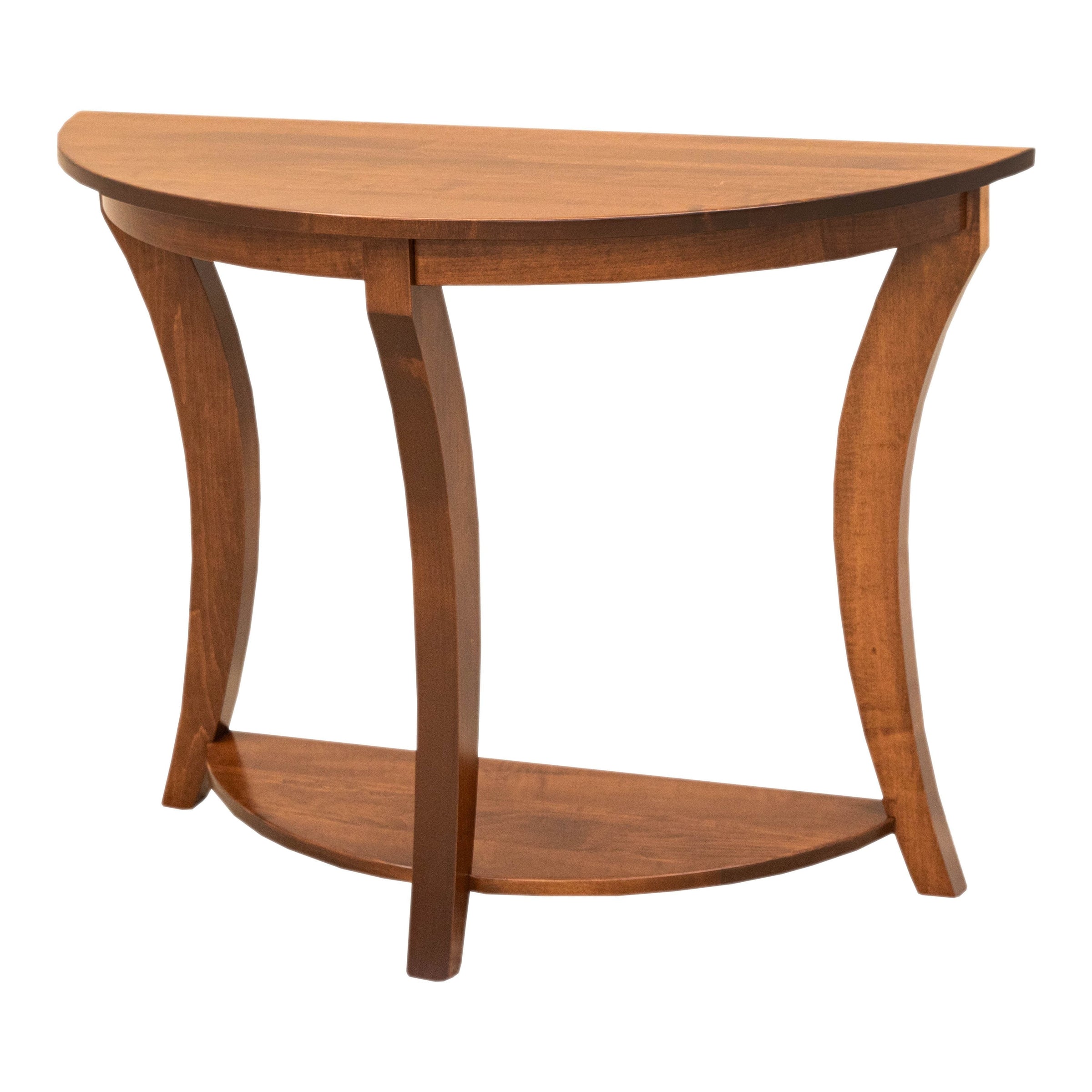 Amish Half Moon Maple Wood Foyer Table | BOS