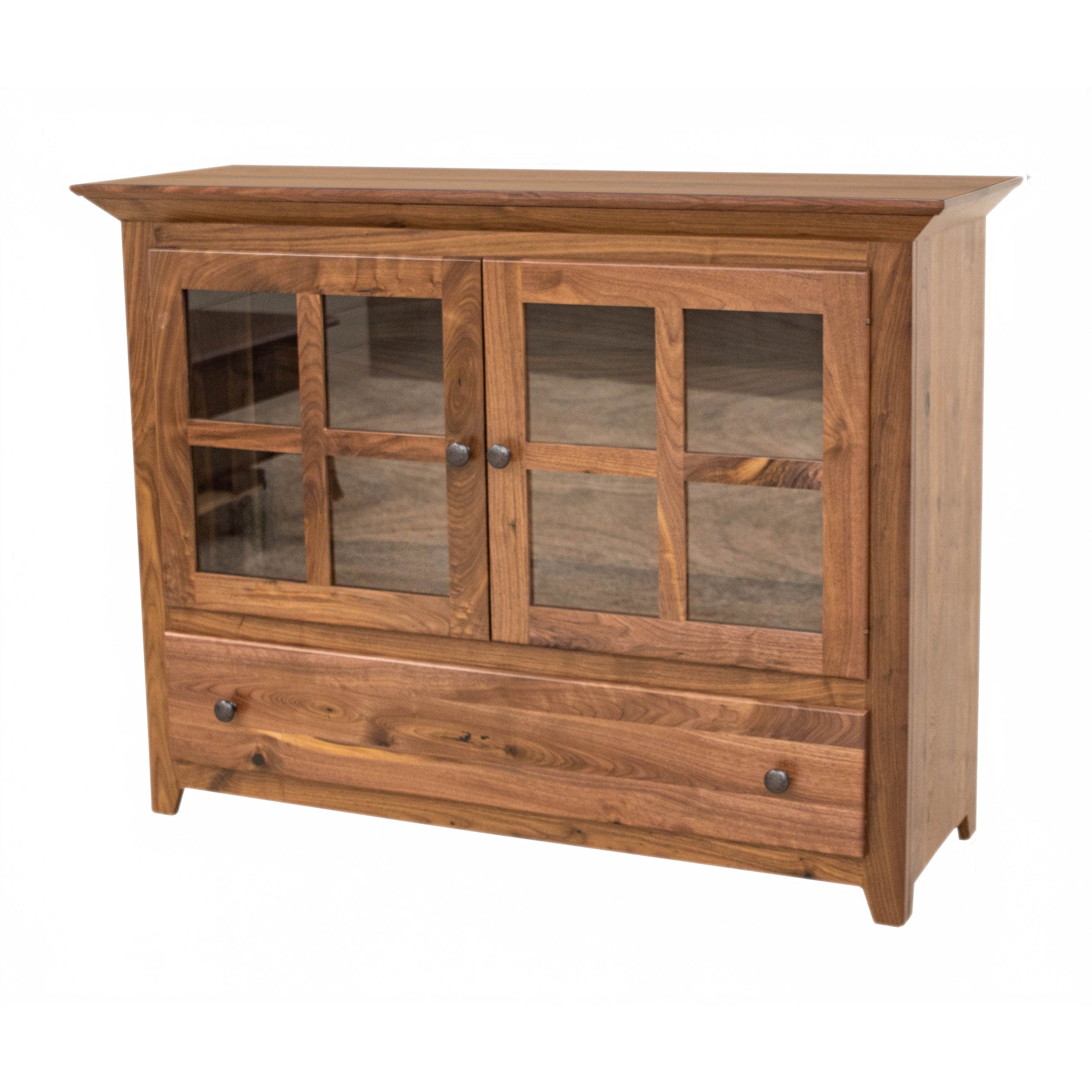 Standard Mission Grid Walnut Wood Cabinet | NAT