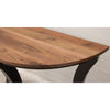Amish Half Moon Black & Wood Foyer Table | M-EB&RW-NAT