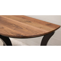Amish Half Moon Black & Wood Foyer Table | M-EB&RW-NAT