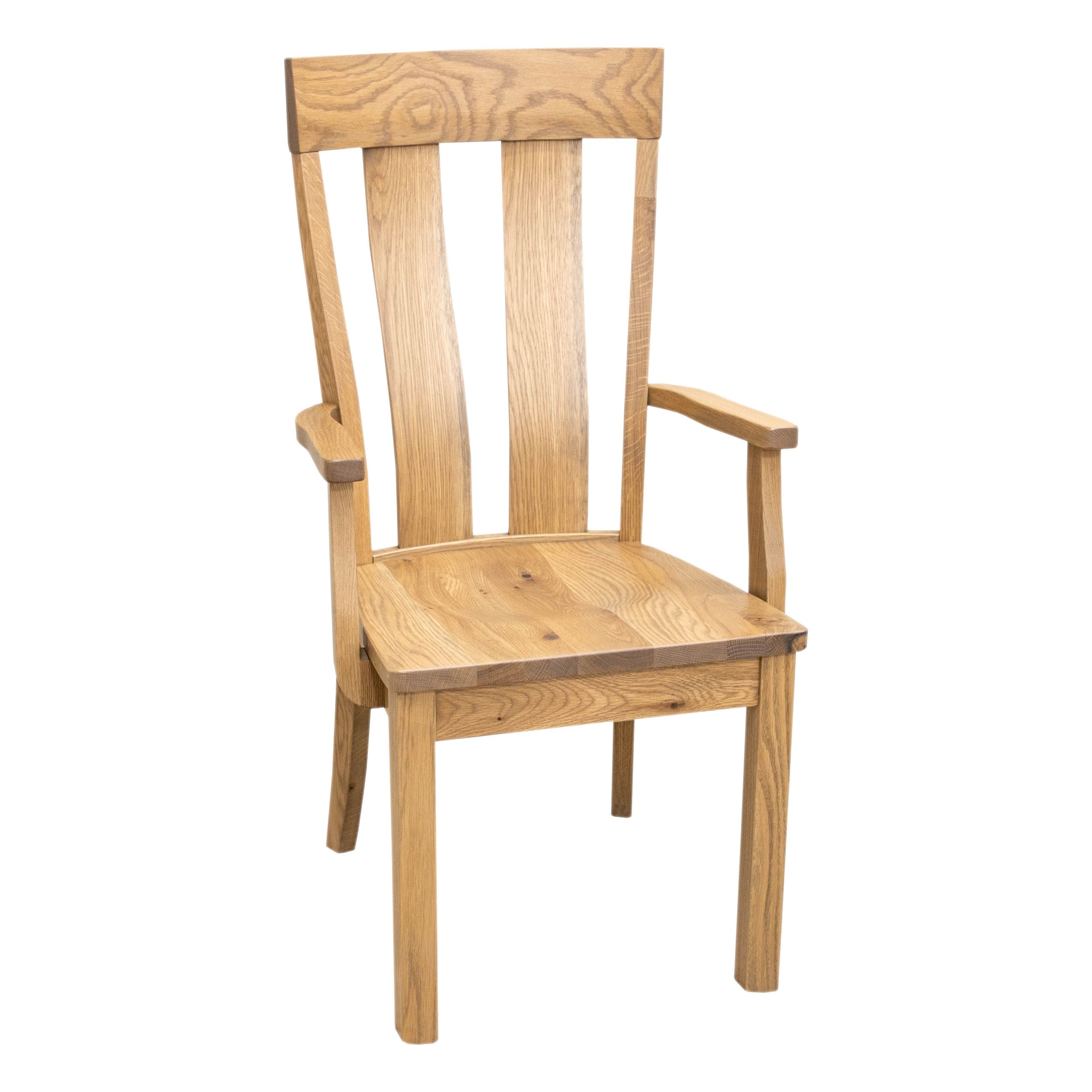 Holmes Rustic White Oak Wood Arm Dining Chair | DS